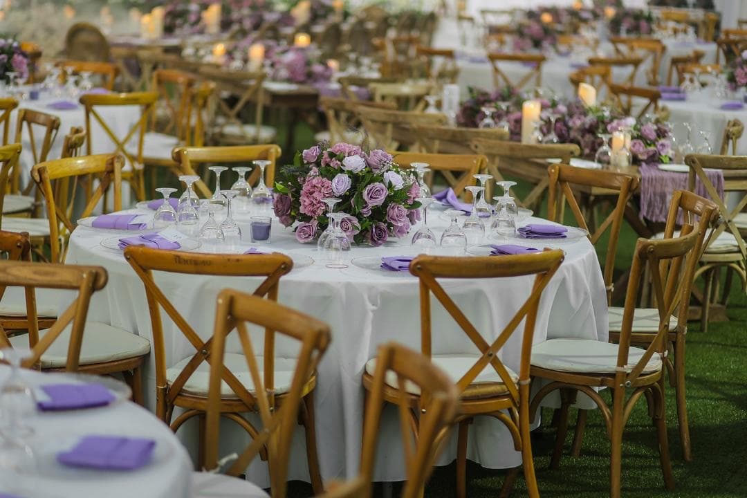 Lavender Floral Tablescape — photo 4