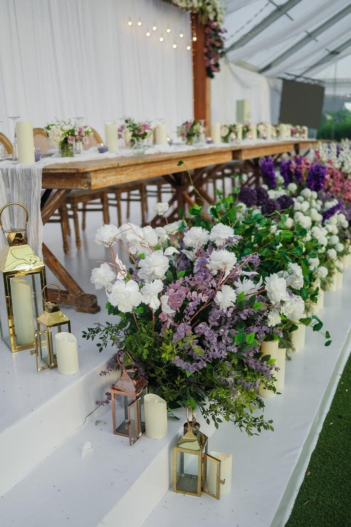 Lavender Floral Tablescape — photo 8