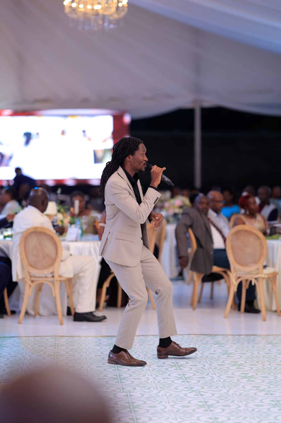 Colorful Chandelier Reception — photo 31